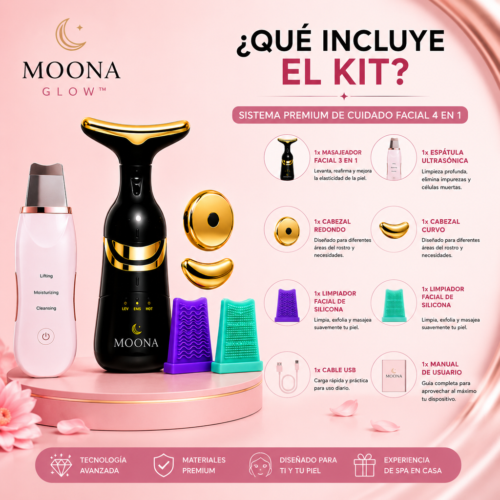 MOONA GLOW™ | Sistema Premium de Cuidado Facial 4 en 1